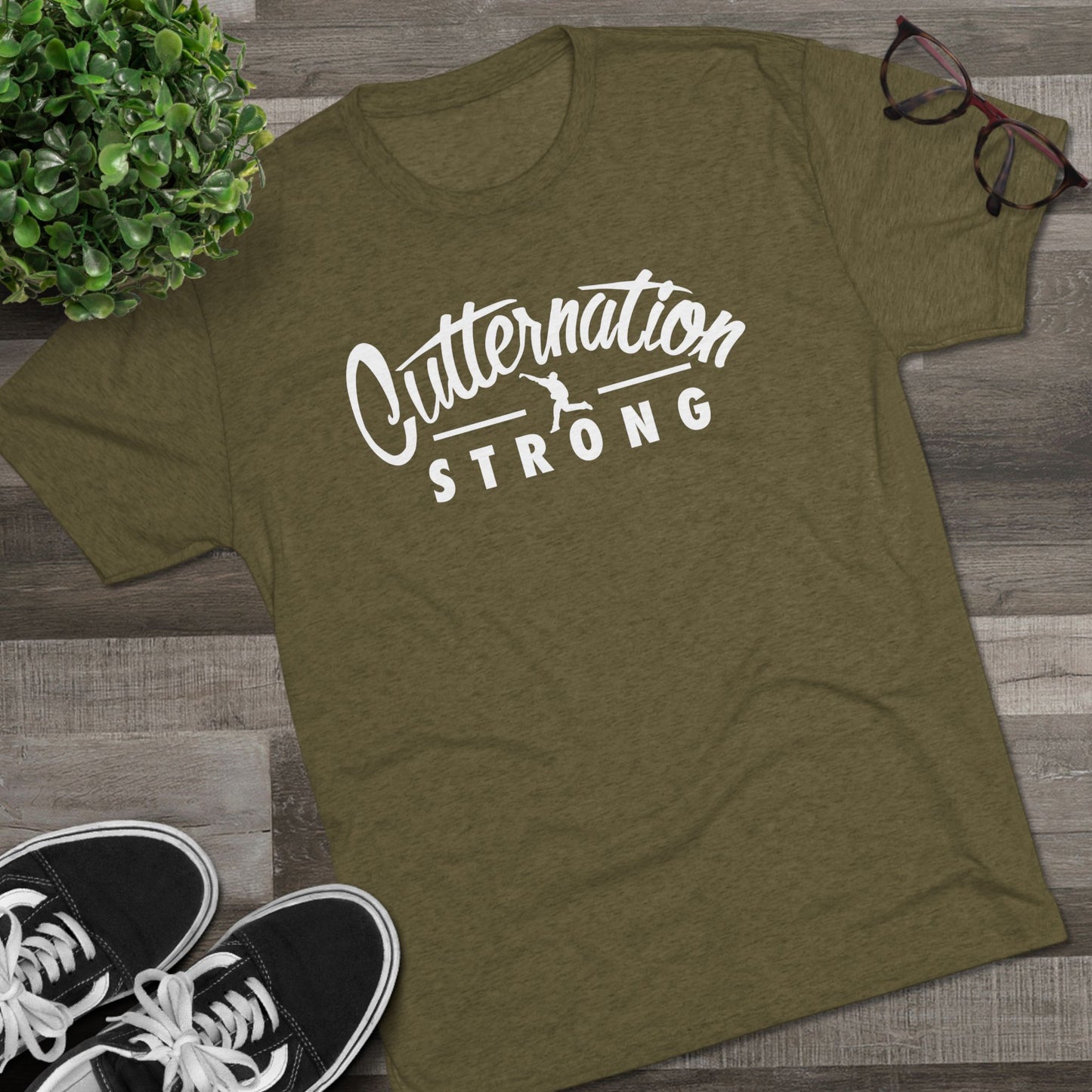 Logo | Cutternation Strong Graphic Tee - White Logo