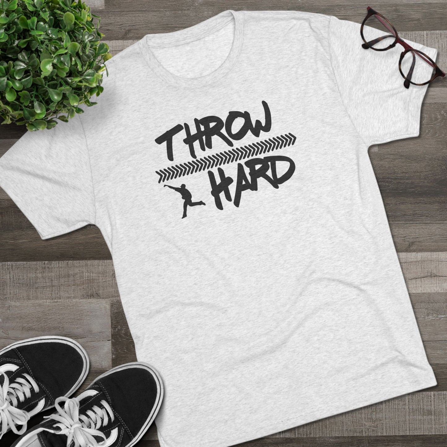 Throw Hard Graphic Tee - Black Lettering