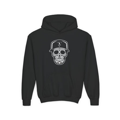 Youth | Day of the Dead | Black and White Skull Hoodie