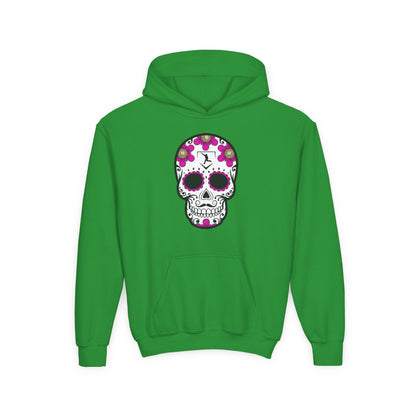 Youth | Day Of The Dead | Pink Flower Hoodie