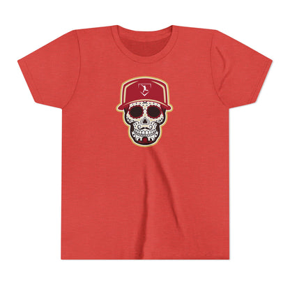 Youth | Day of the Dead | Red and Yellow Skull Graphic Tee