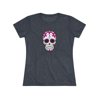 Day of the Dead | Pink Flower Skull Women's Graphic Tee