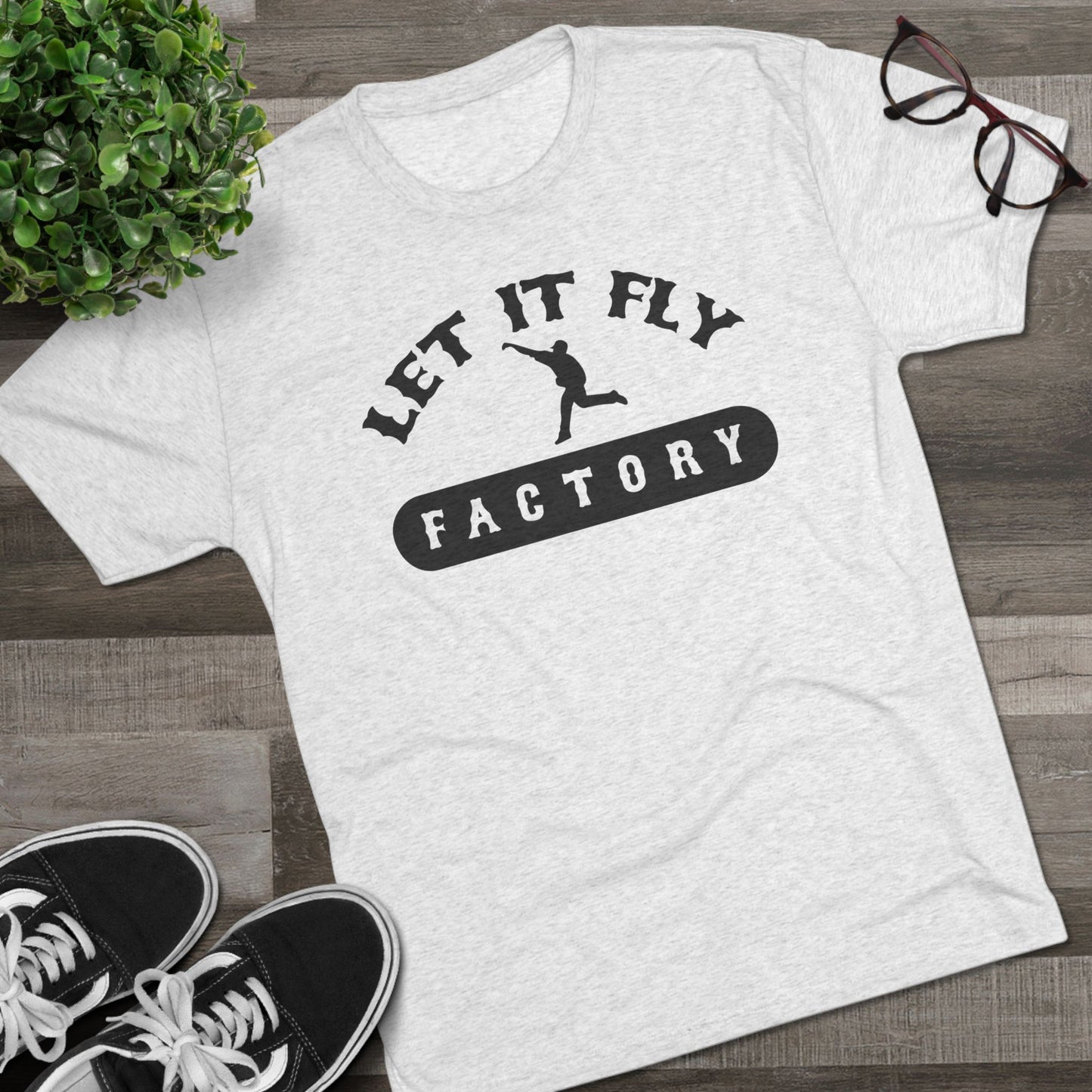 Let It Fly Factory Graphic Tee - Black Lettering