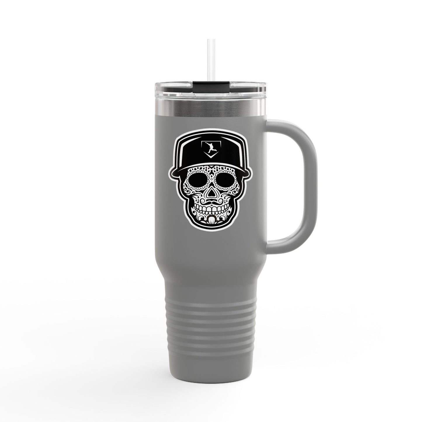 40 oz Tumbler | Black Day of The Dead Skull