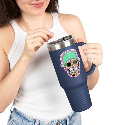 40 oz Tumbler | Green Day of The Dead Skull