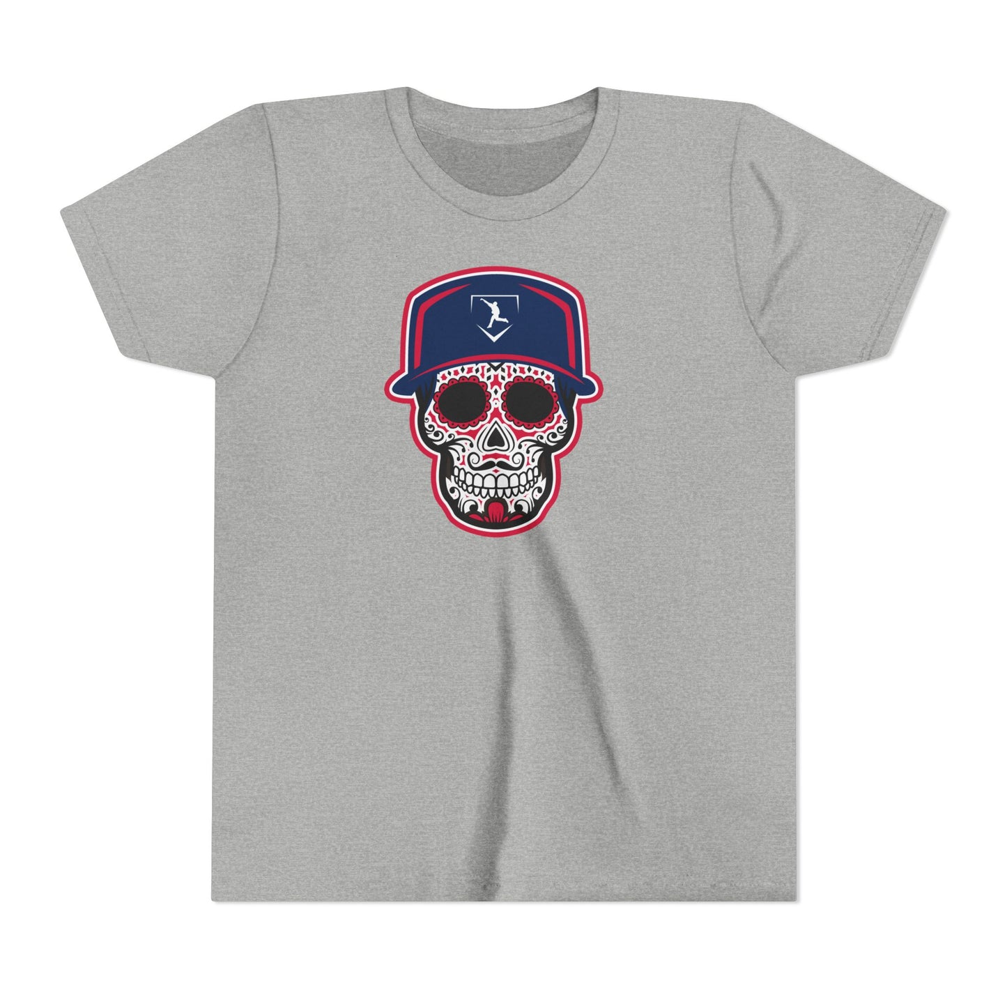 Youth | Day of the Dead | Navy and Red Skull Graphic Tee