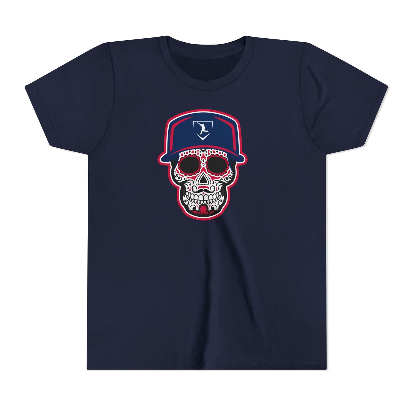 Youth | Day of the Dead | Navy and Red Skull Graphic Tee