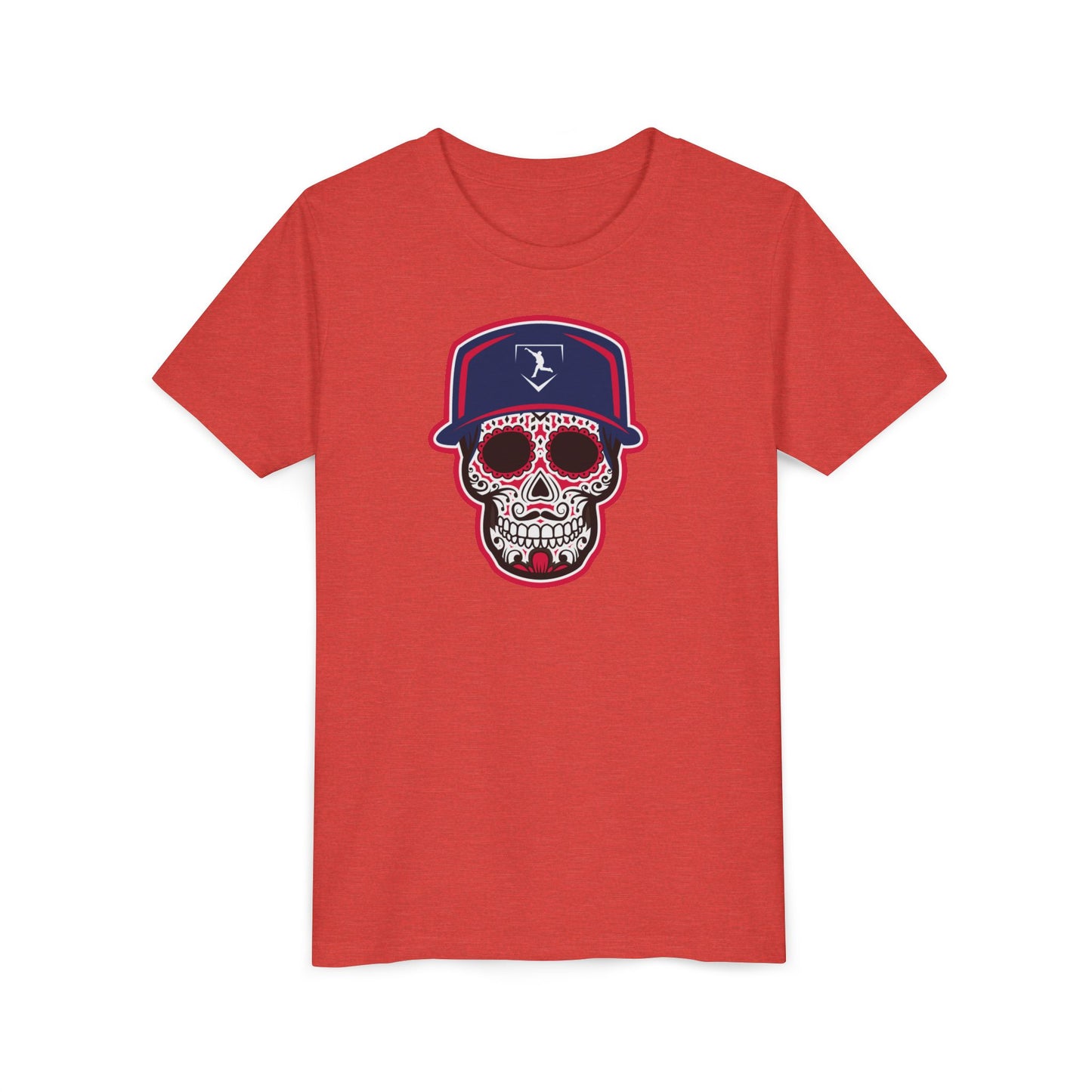 Youth | Day of the Dead | Navy and Red Skull Graphic Tee