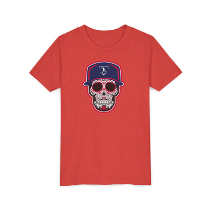 Youth | Day of the Dead | Navy and Red Skull Graphic Tee