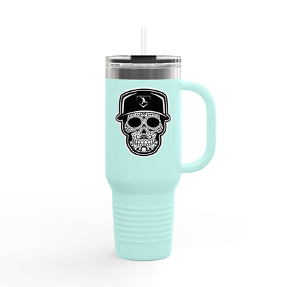 40 oz Tumbler | Black Day of The Dead Skull