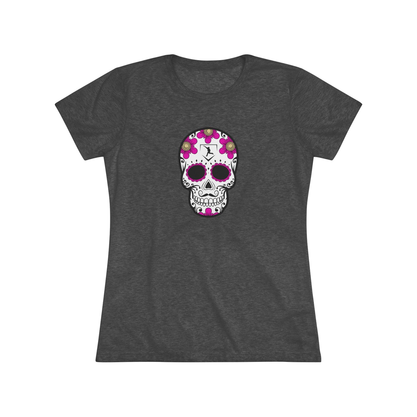 Day of the Dead | Pink Flower Skull Women's Graphic Tee