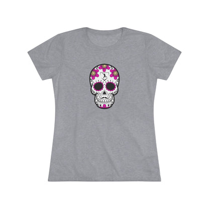 Day of the Dead | Pink Flower Skull Women's Graphic Tee