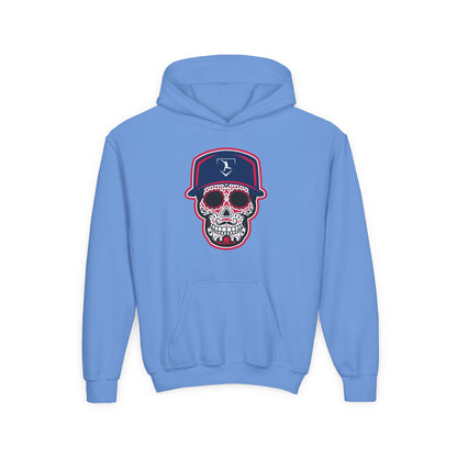 Youth | Day of the Dead | Navy and Red Skull Hoodie