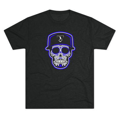 Day of the Dead | Black and Purple Skull Graphic Tee