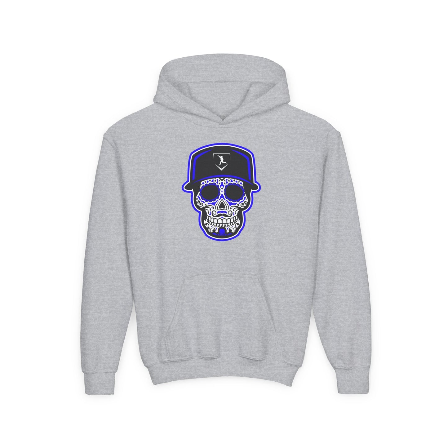 Youth | Day of the Dead | Blue and White Skull Hoodie