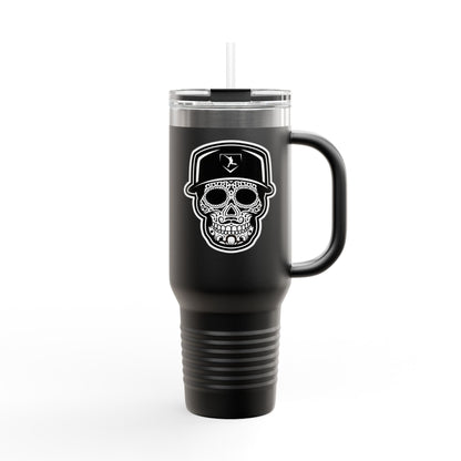 40 oz Tumbler | Black Day of The Dead Skull