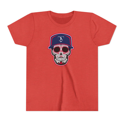 Youth | Day of the Dead | Navy and Red Skull Graphic Tee