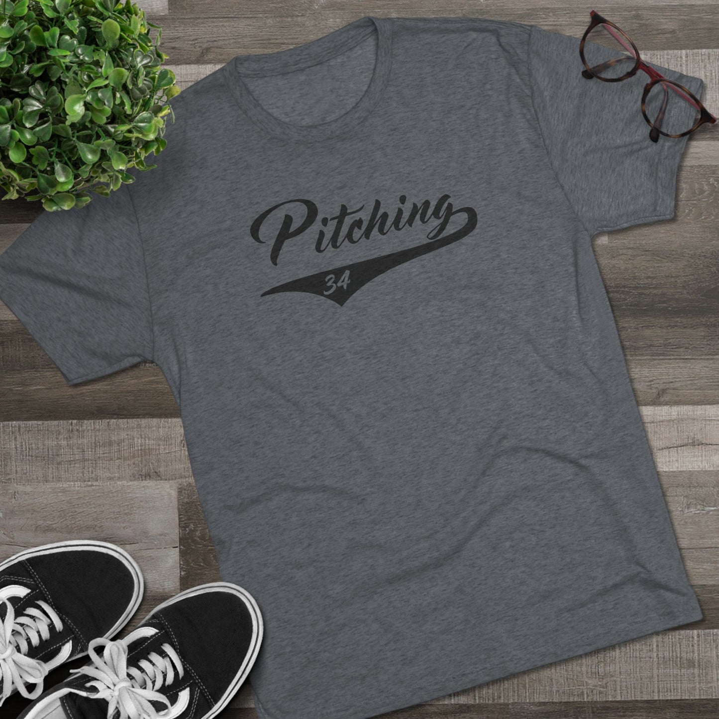 Pitching Graphic Tee - Black Lettering