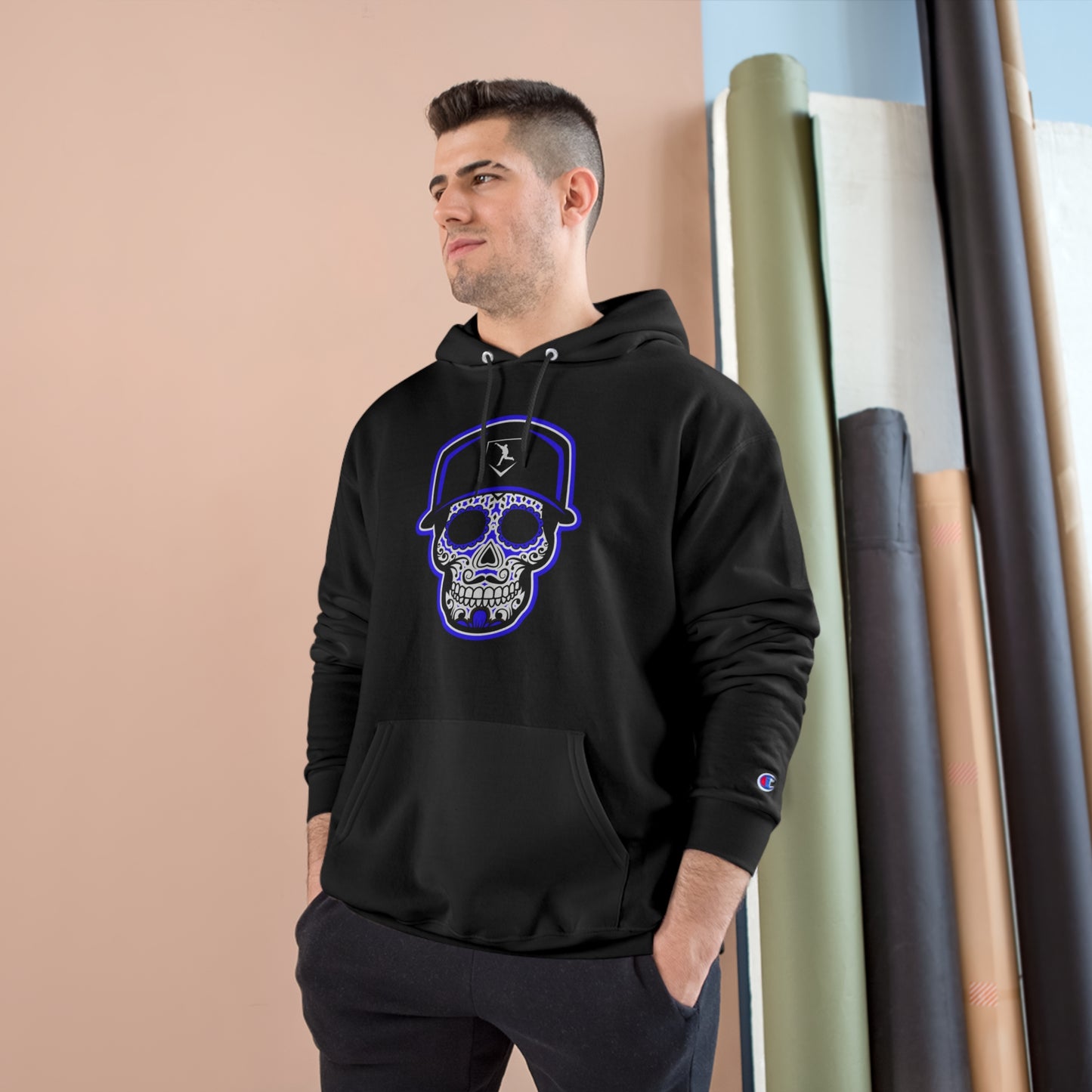 Day of the Dead | Black and Purple Skull Hoodie