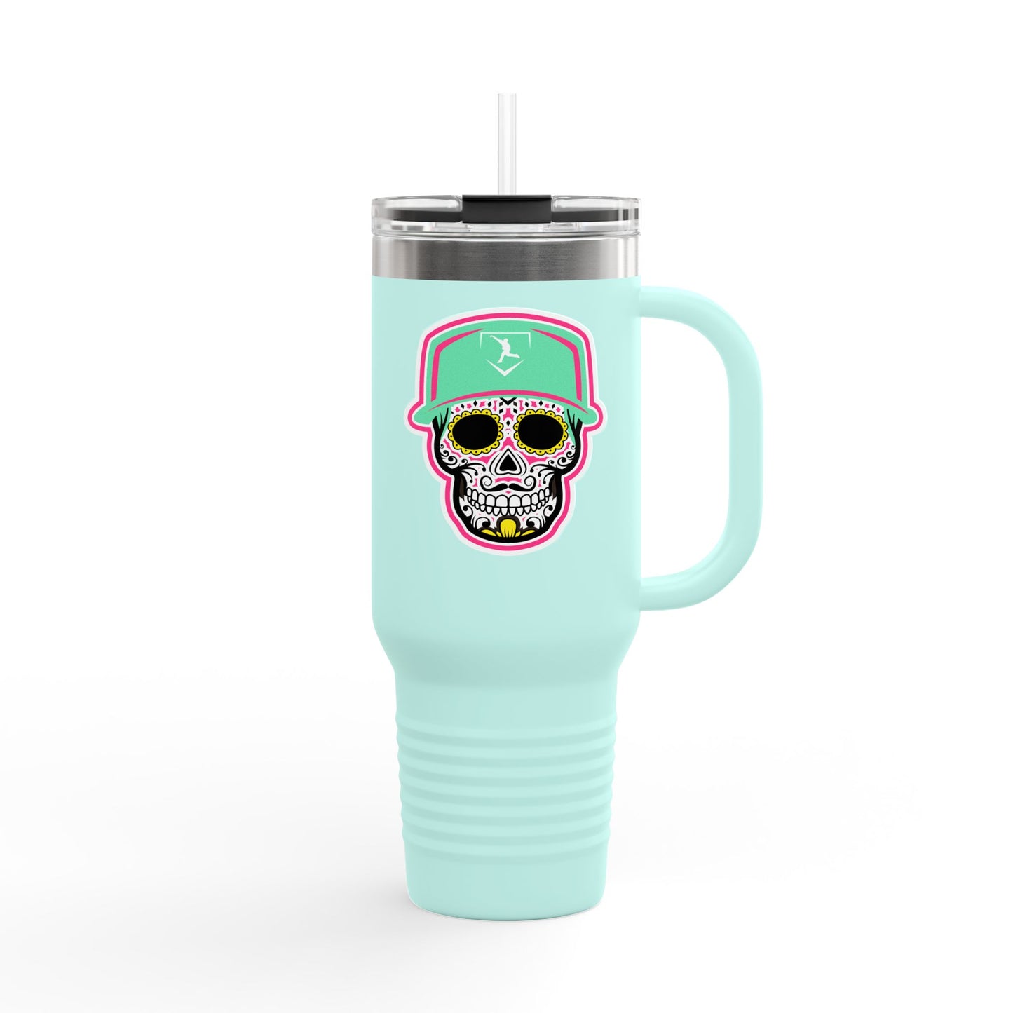 40 oz Tumbler | Green Day of The Dead Skull