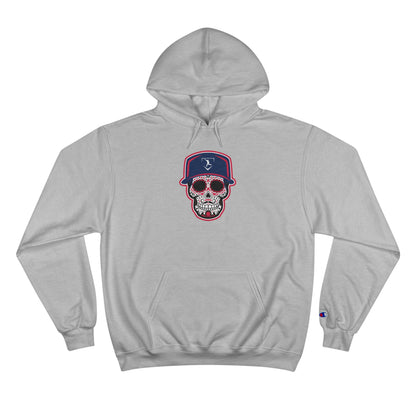 Day of the Dead | Navy Blue and Red Skull Hoodie