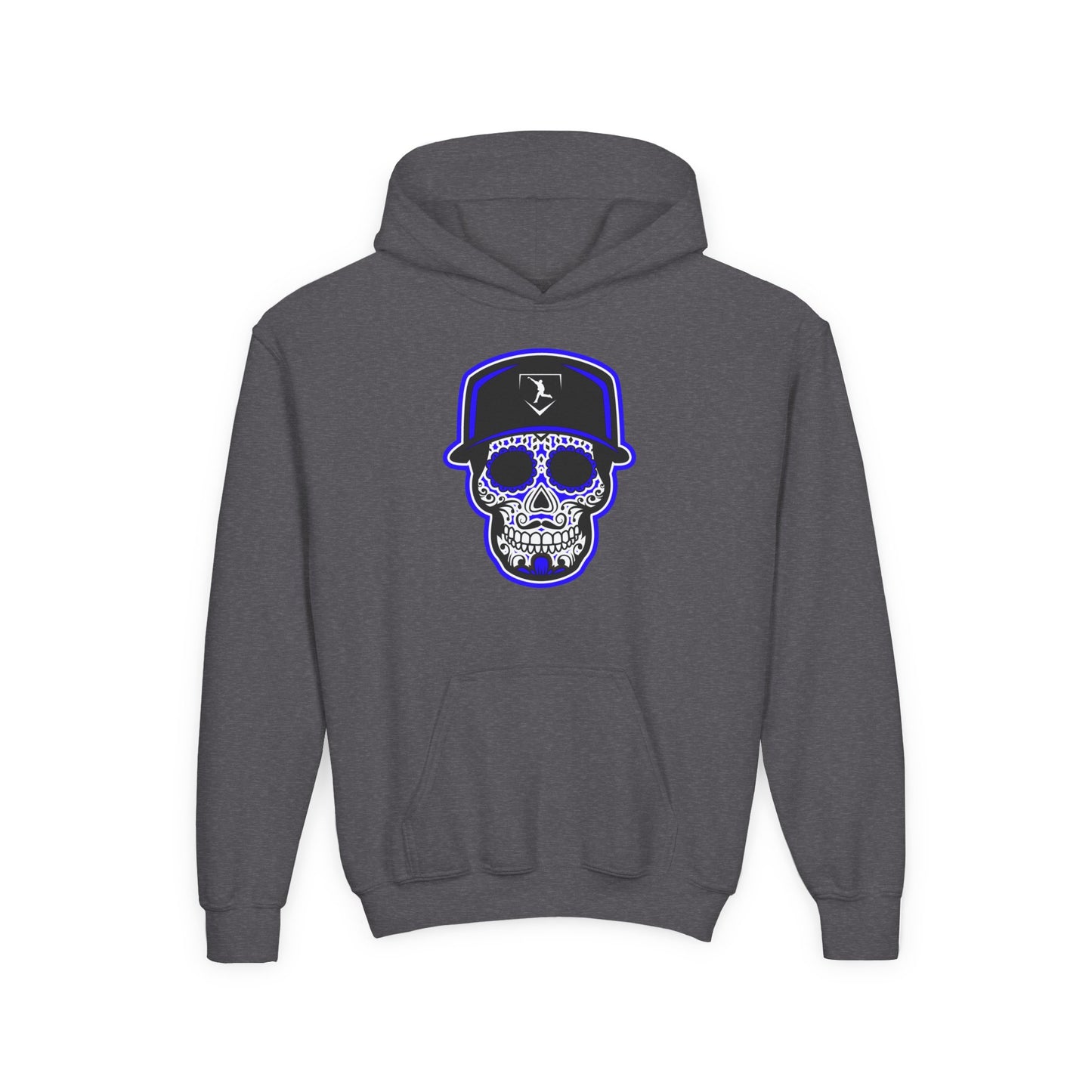 Youth | Day of the Dead | Blue and White Skull Hoodie