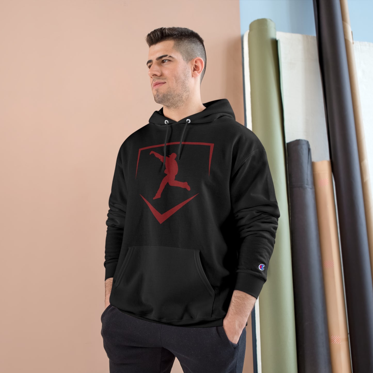 Logo | Home Plate Hoodie - Red